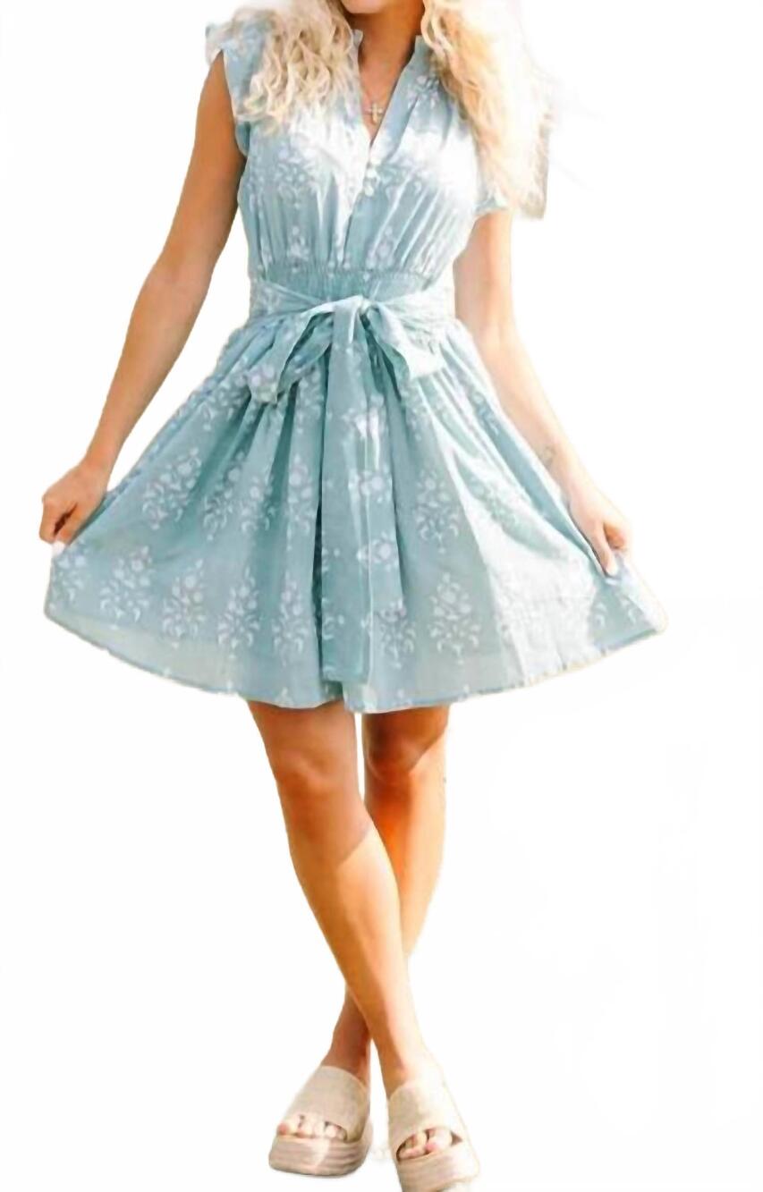 NEW CLARA THE LABEL daphne dress in lagoon